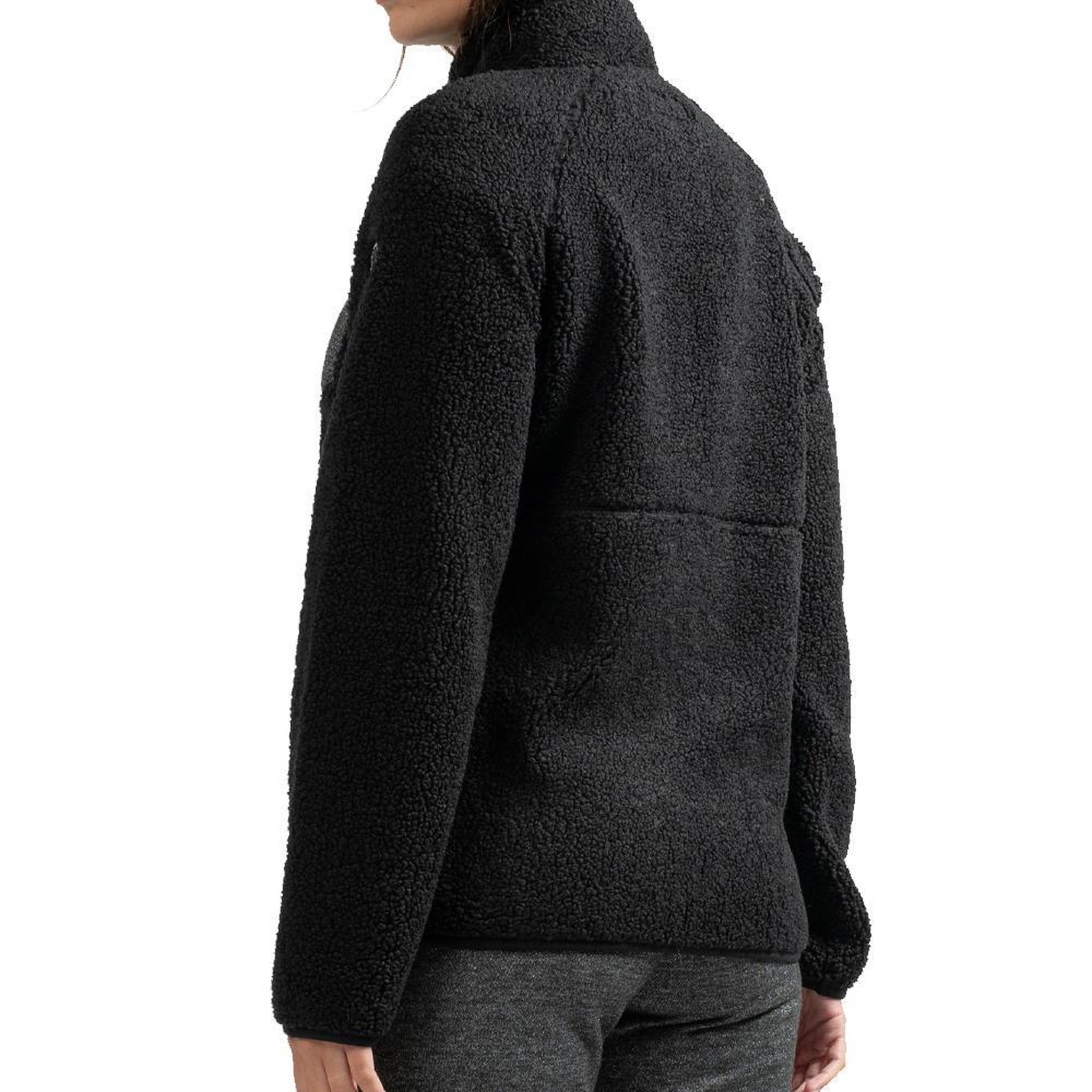 Voir la diapositive 5 : SUN VALLEY Veste Sherpa Noir Femme Sun Valley DINGBO
