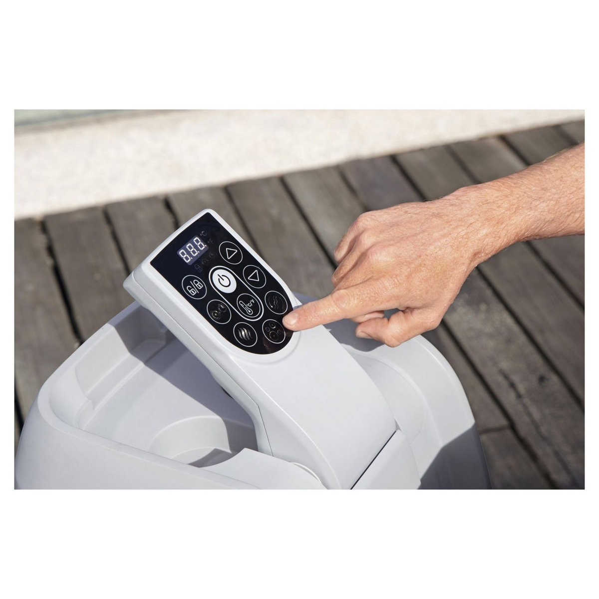 BESTWAY Spa gonflable carré 4-6 personnes 180x180x66cm IBIZA