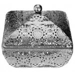 ATMOSPHERA Boîte Métal Déco  Ajourée  12cm Argent