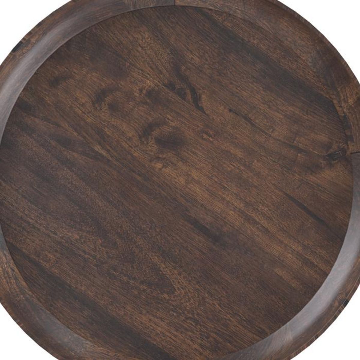 Rendez vous déco Table d'appoint ronde en bois de manguier foncé D40 cm - Palak