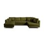 Voir la diapositive 6 : LISA DESIGN Rune - canapé panoramique - avec pouf d'appoint - 7 places - style scandinave - droit