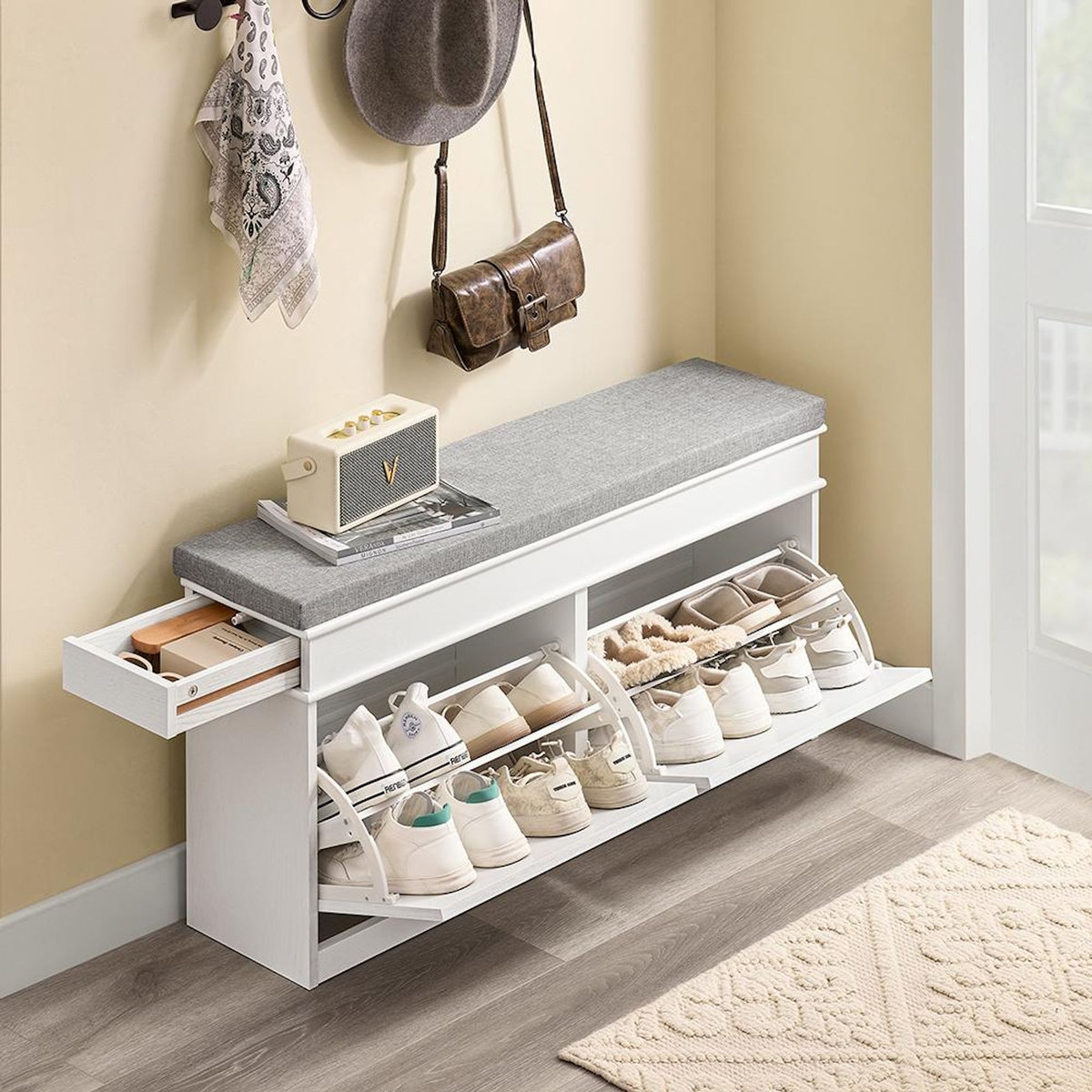 SOBUY SoBuy - Banc de rangement à chaussures avec 2 tiroirs - Classique - FSR64