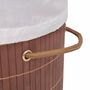 Voir la diapositive 4 : VIDAXL Panier a linge ovale Bambou Marron