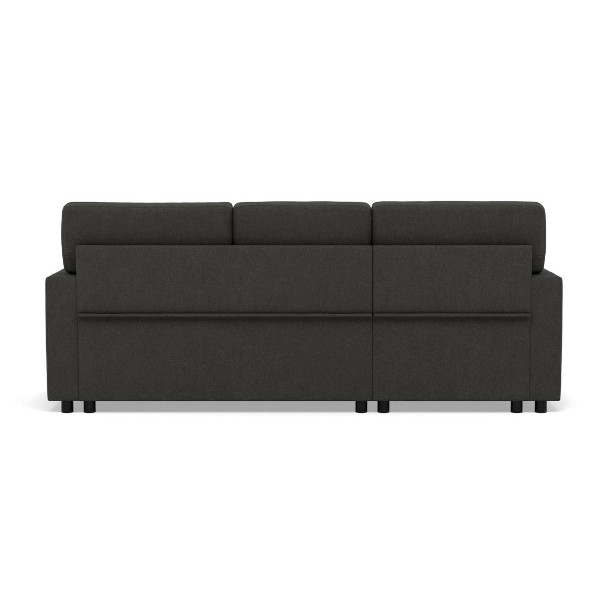 BEST MOBILIER Meiya - canapé d'angle réversible 4 places convertible avec coffre en tissu