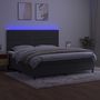 Voir la diapositive 4 : VIDAXL Sommier a lattes de lit avec matelas LED Gris fonce 200x200 cm