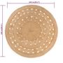 Voir la diapositive 6 : VIDAXL Tapis Design tresse Jute 240 cm Rond
