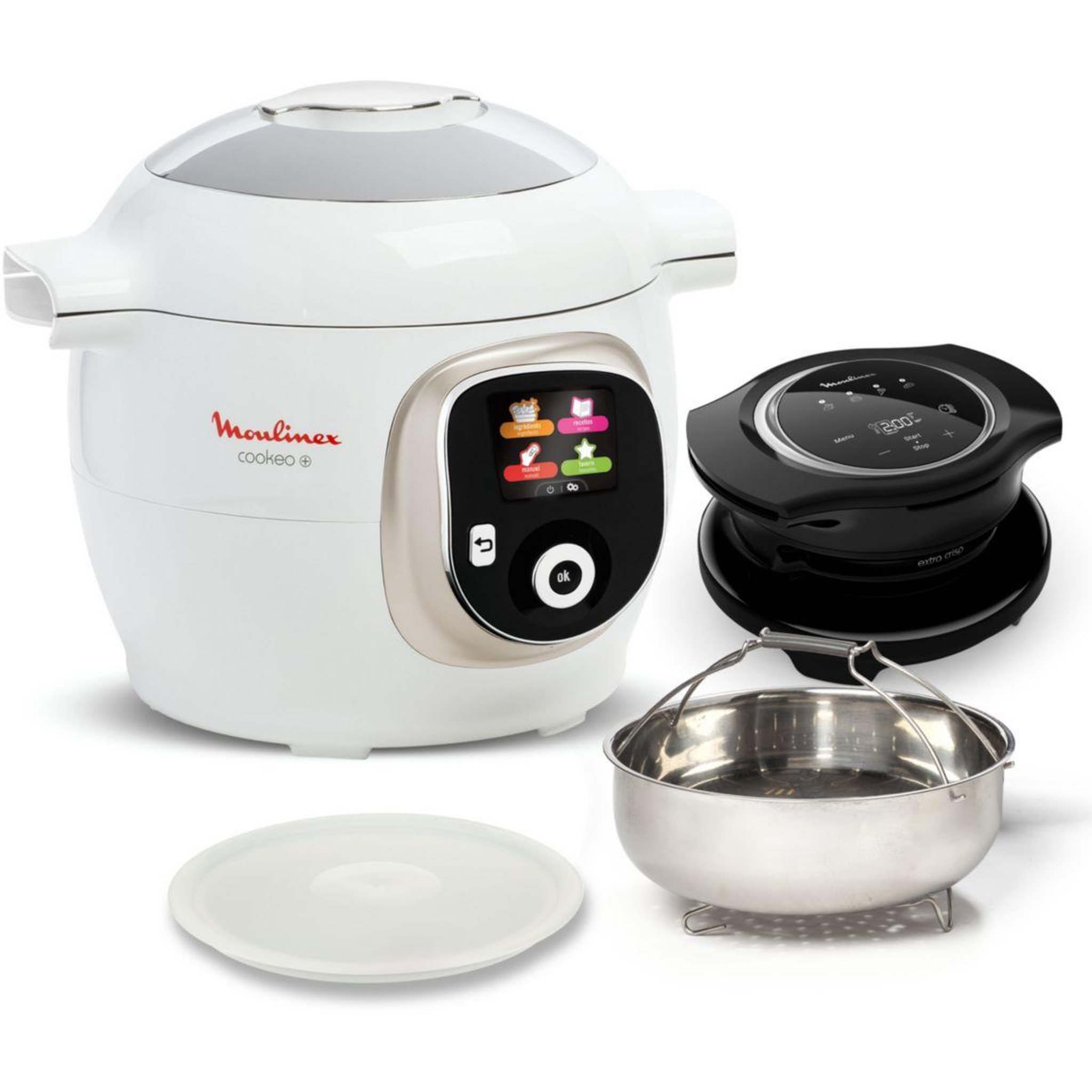 Voir la diapositive 2 : MOULINEX Cookeo CE85XAF0 blanc 6 L, 9 modes de cuisson + Extra Crisp
