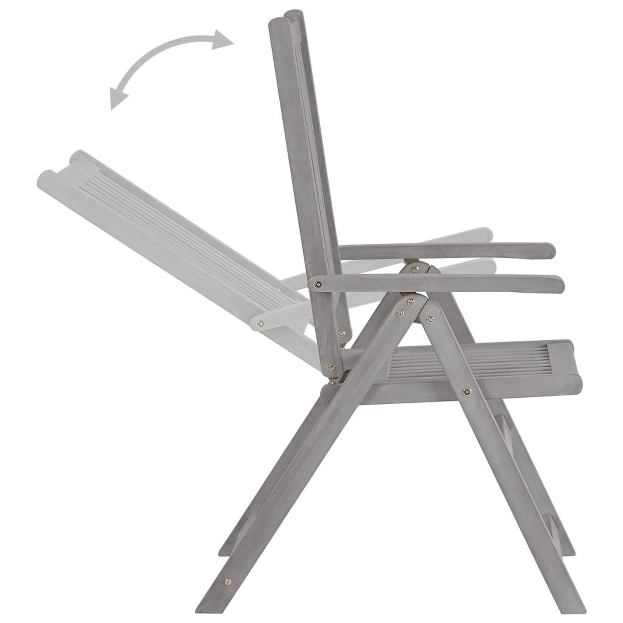 Voir la diapositive 5 : VIDAXL Chaises inclinables de jardin lot de 3 et coussins Bois acacia