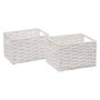 Voir la diapositive 3 : FIVE Lot de 4 Paniers de Rangement  Costa  32cm Blanc