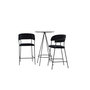 Voir la diapositive 2 : Paris Prix Ensemble Table de Bar & 2 Chaises  Bistro & Lui  105cm Noir