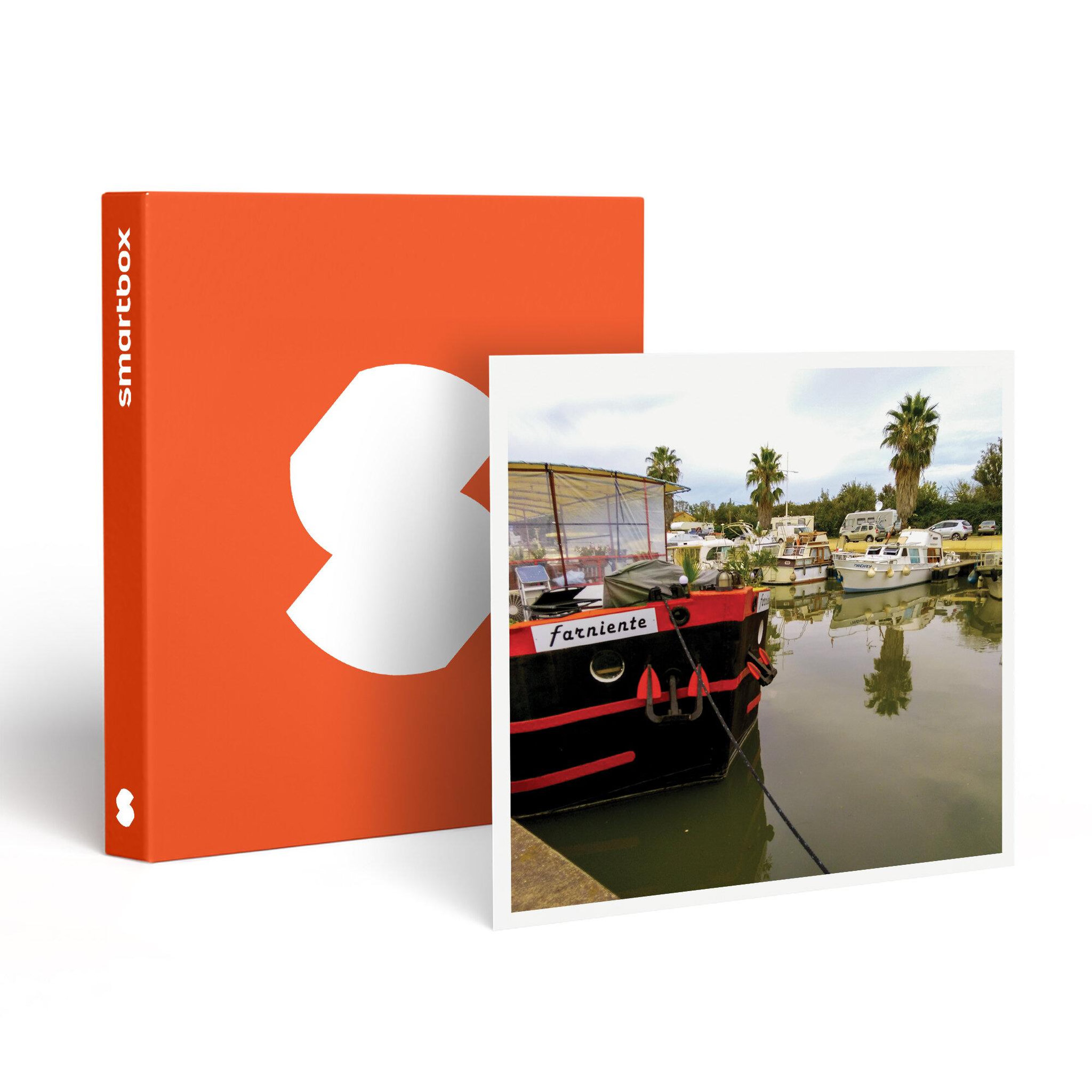 Smartbox 2 jours insolites sur le canal du rhône à bord d'une péniche avec verre de bienvenue - coffret cadeau séjour