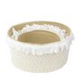 Voir la diapositive 3 : Paris Prix Lot de 3 Paniers de Rangement  Franges  35cm Blanc