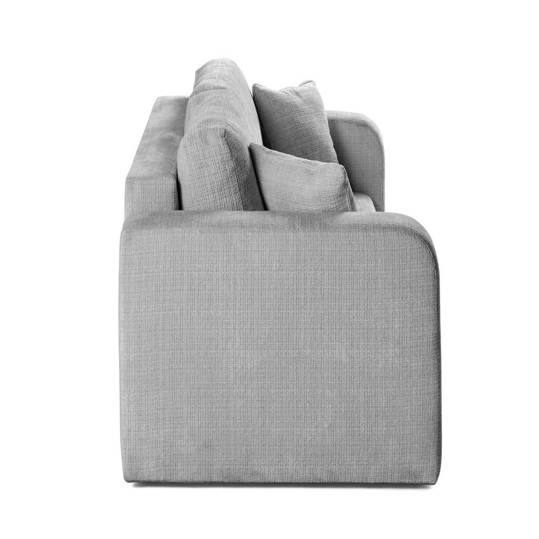 Voir la diapositive 4 : BEST MOBILIER Miro - canapé droit 2 places - en velours texturé
