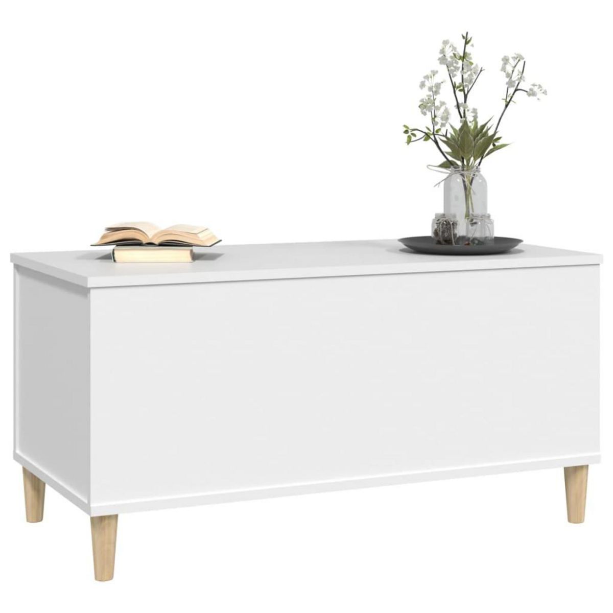 VIDAXL Table basse Blanc 90x44,5x45 cm Bois d'ingenierie