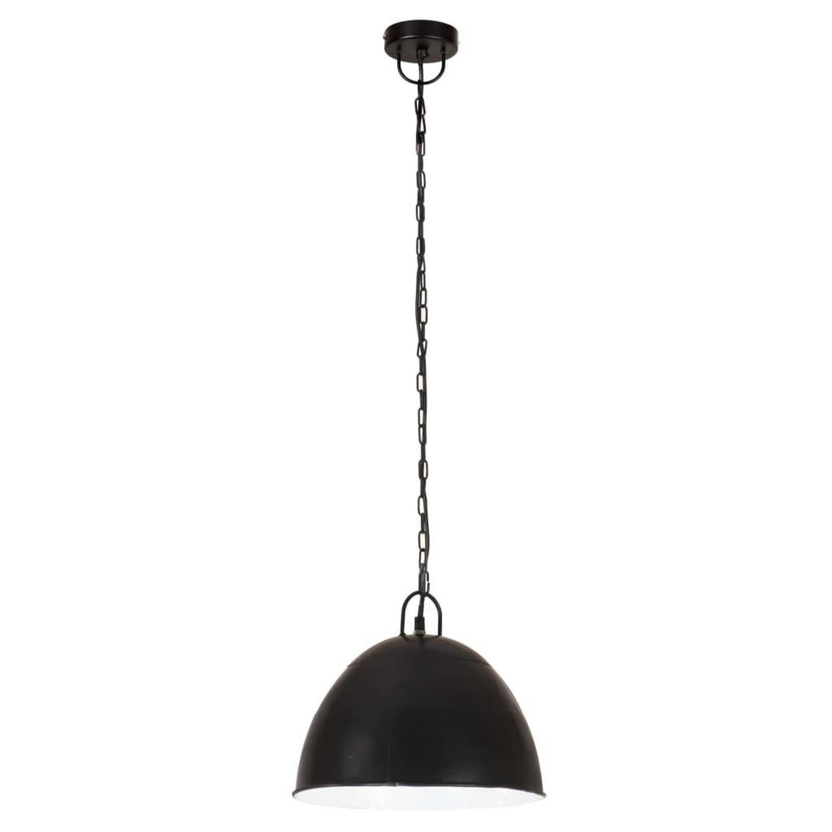 VIDAXL Lampe suspendue industrielle vintage 25 W Noir Rond 31 cm E27