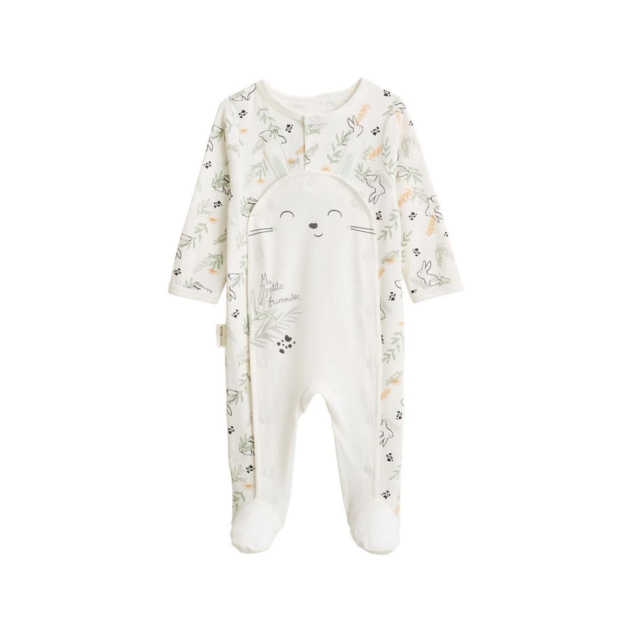 Pyjama Bébé En Velours – Ouverture Pont, Motif Renarde, Doux Et Confortable - 2