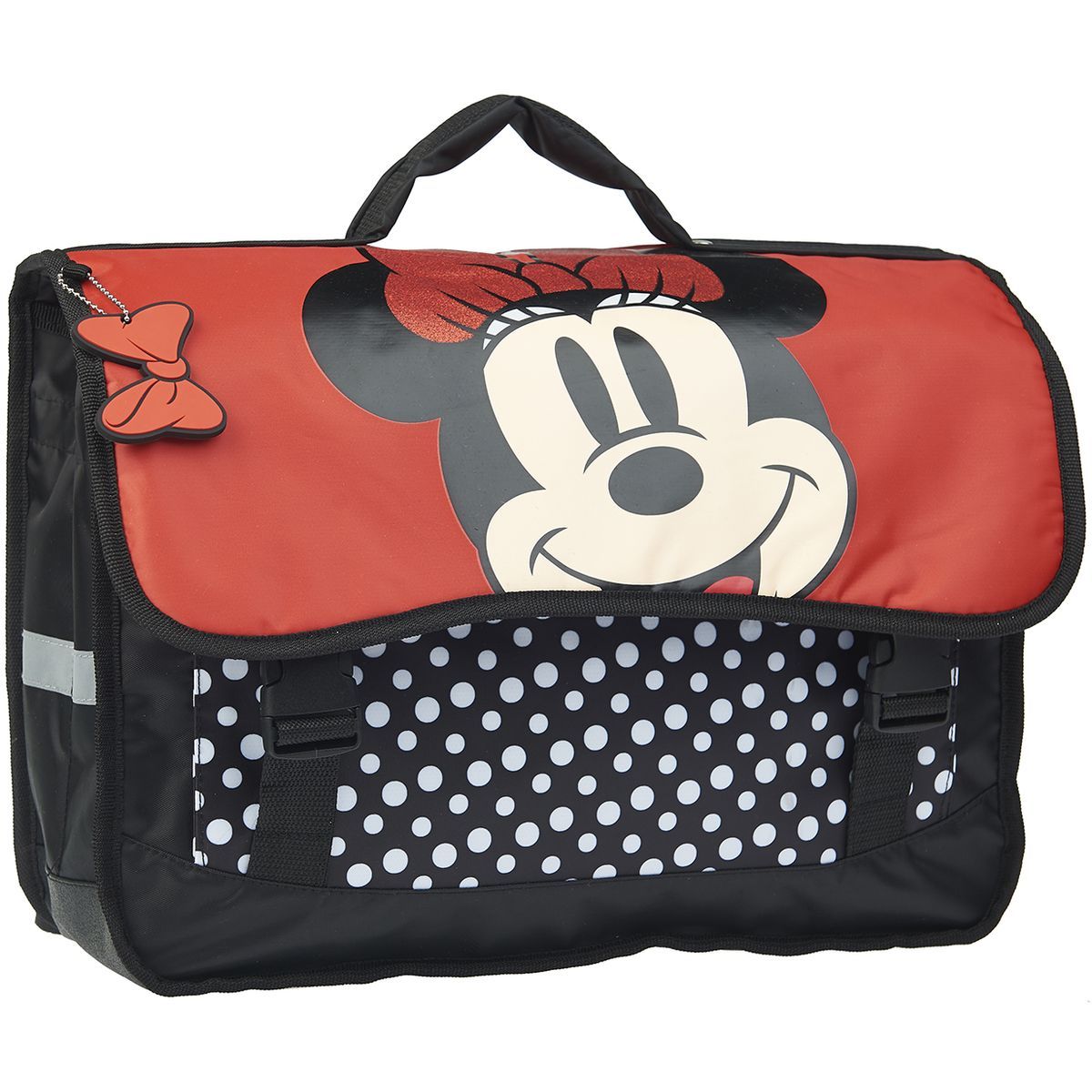 DISNEY Cartable 38 cm CP/CE1/CE2 noir et rouge Minnie