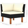 Voir la diapositive 6 : VIDAXL Salon de jardin 7 pcs Resine tressee et bois d'eucalyptus Noir
