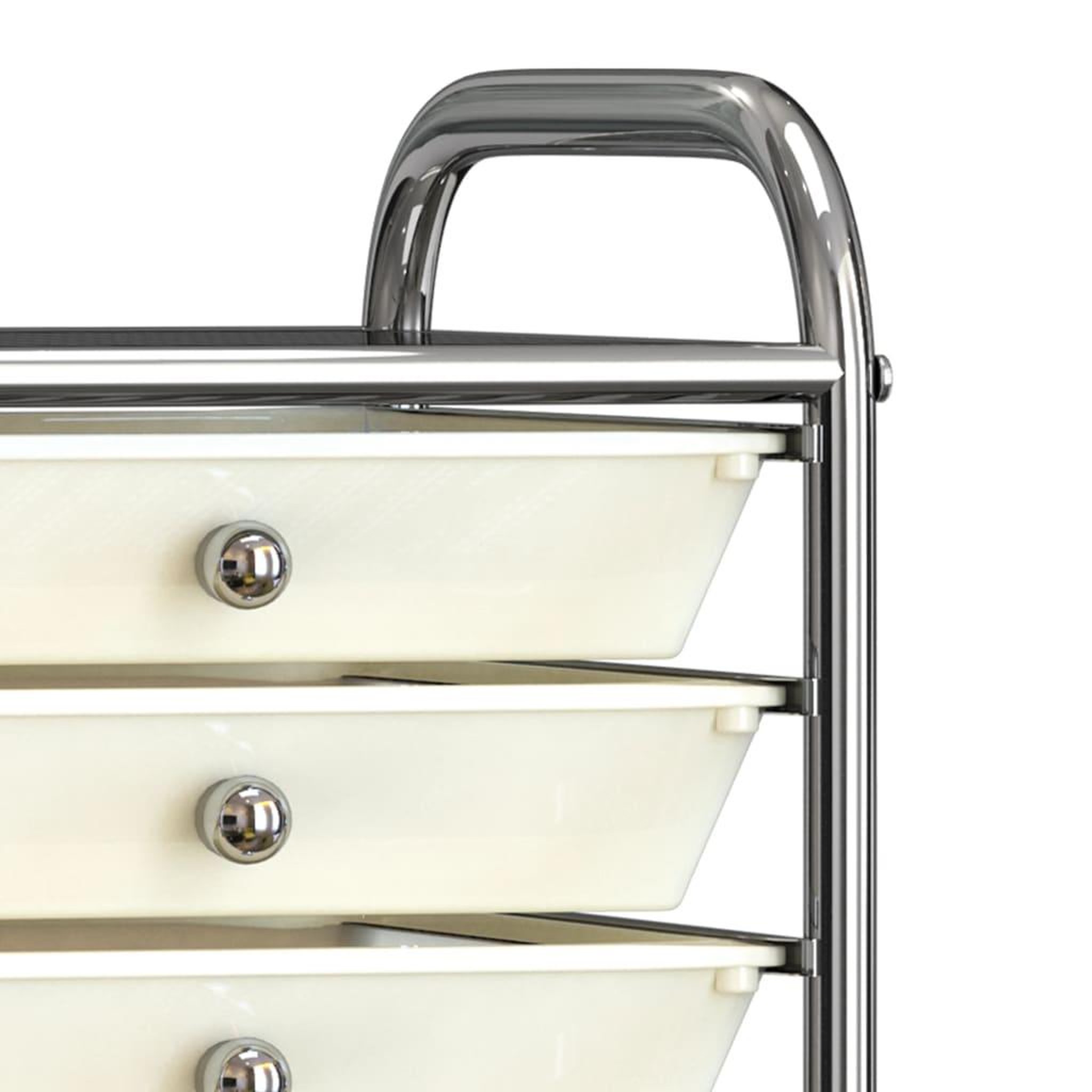 Voir la diapositive 5 : VIDAXL Chariot de rangement mobile a 10 tiroirs Blanc Plastique