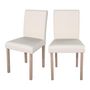 Voir la diapositive 1 : Rendez vous déco Lot de 2 chaises en tissu gris foncé et pieds en bois d'hévéa - Havane