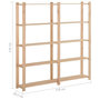 Voir la diapositive 6 : VIDAXL Etagere de stockage 5 niveaux 170x28,5x170cm Bois de pin massif