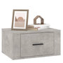 Voir la diapositive 4 : VIDAXL Table de chevet murale Gris beton 50x36x25 cm