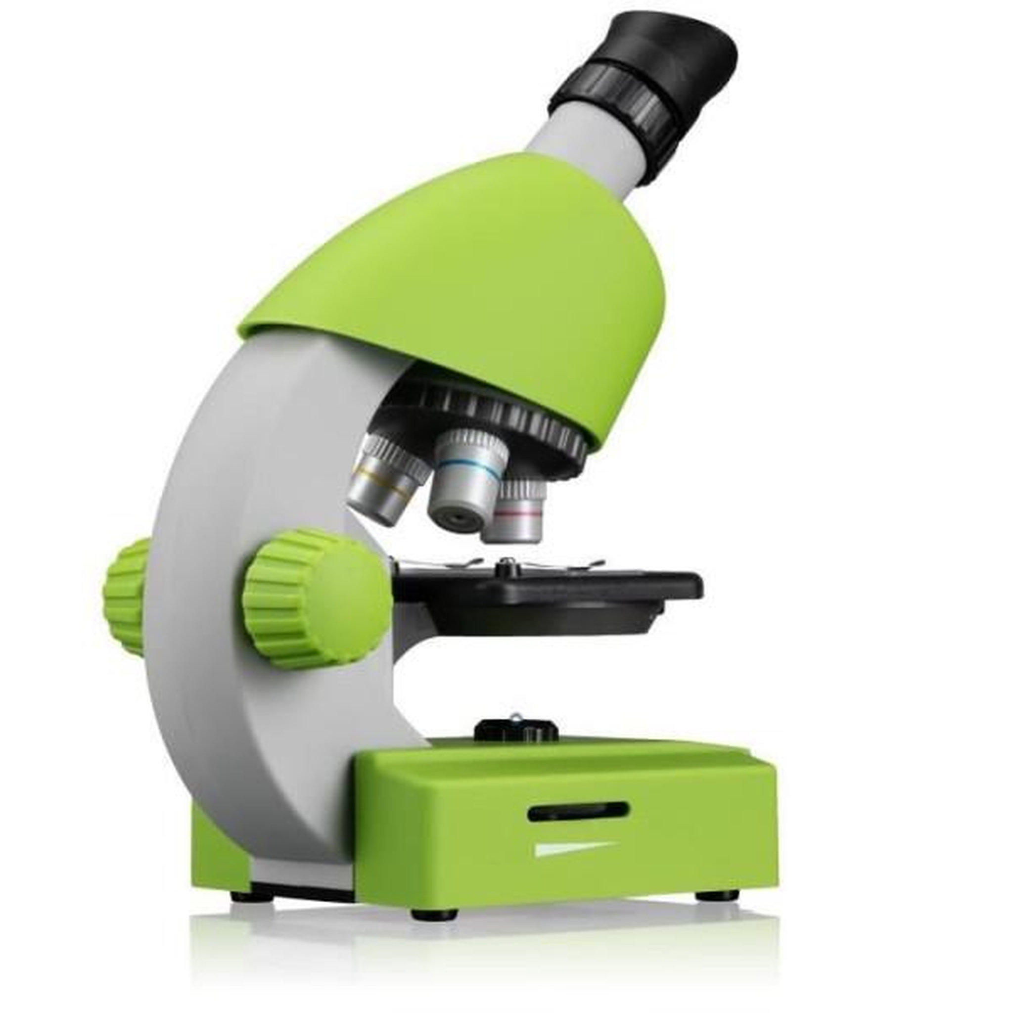 Voir la diapositive 2 : Bresser Microscope 40x-640x - bresser junior - éclairage led - kit d'expérimentation - vert