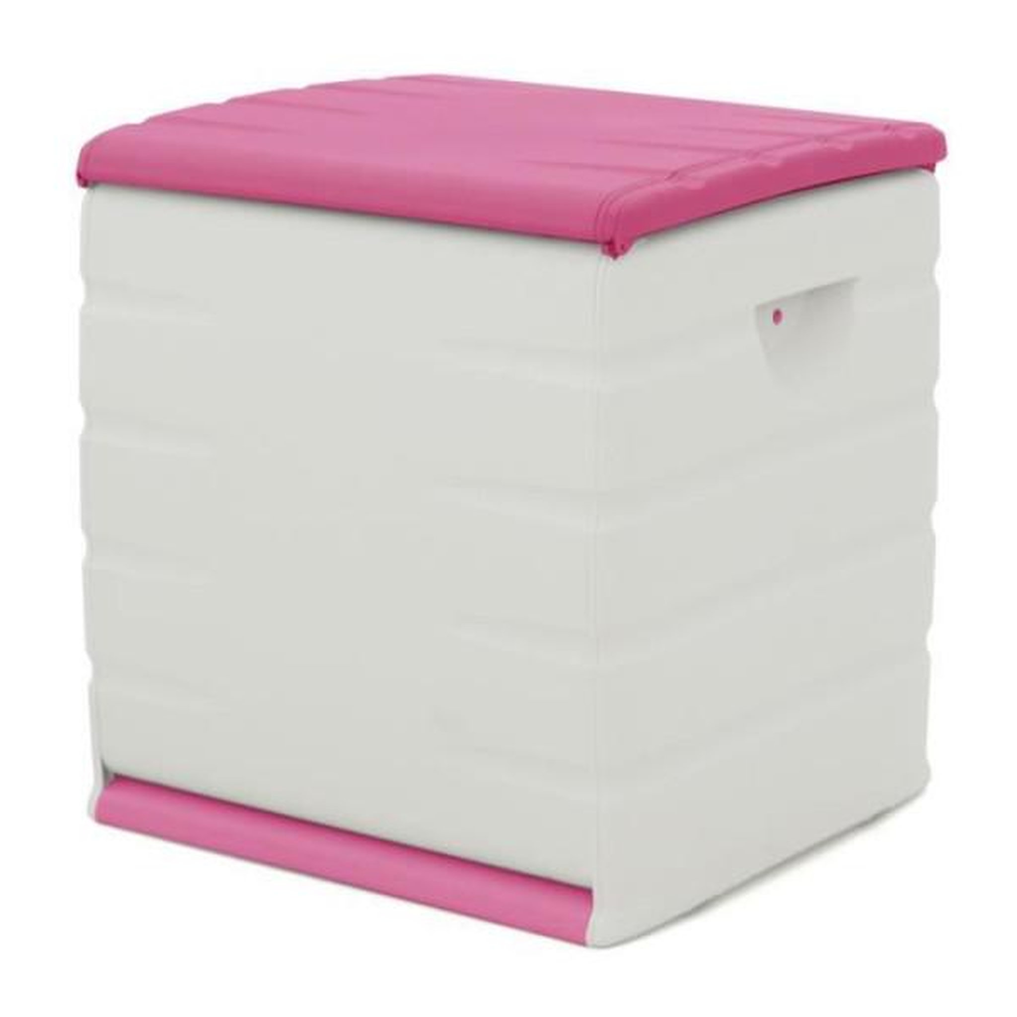 PLASTIKEN PLASTIKEN Coffre de rangement Space Saver avec roulettes et cadenas - Contenance 190 L - Coloris fuchsia