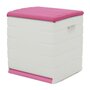 Voir la diapositive 1 : PLASTIKEN PLASTIKEN Coffre de rangement Space Saver avec roulettes et cadenas - Contenance 190 L - Coloris fuchsia