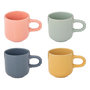 Voir la diapositive 1 : SECRET DE GOURMET Lot de 4 Tasses à Café  Emma  12cl Multicolore