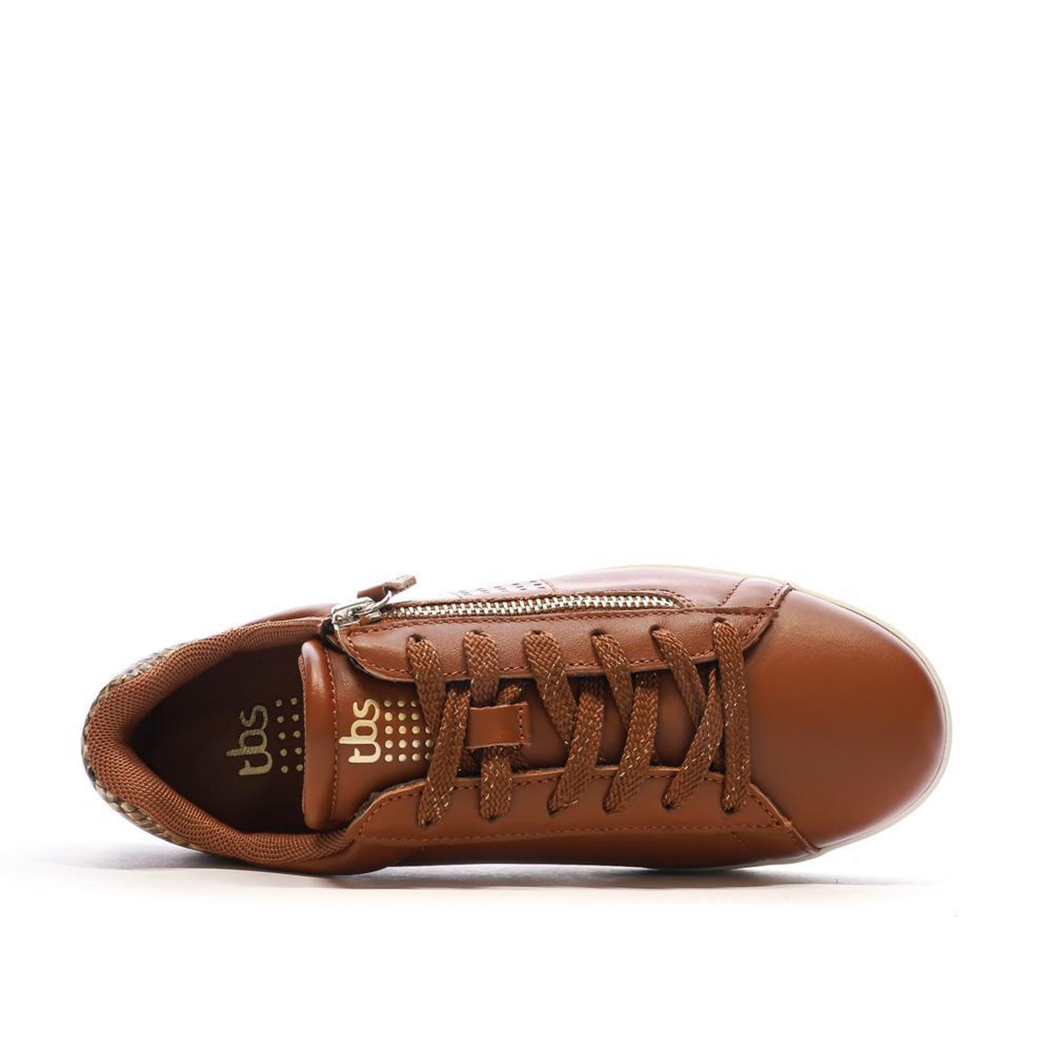 Voir la diapositive 4 : TBS Baskets cognac femme tbs lorazip