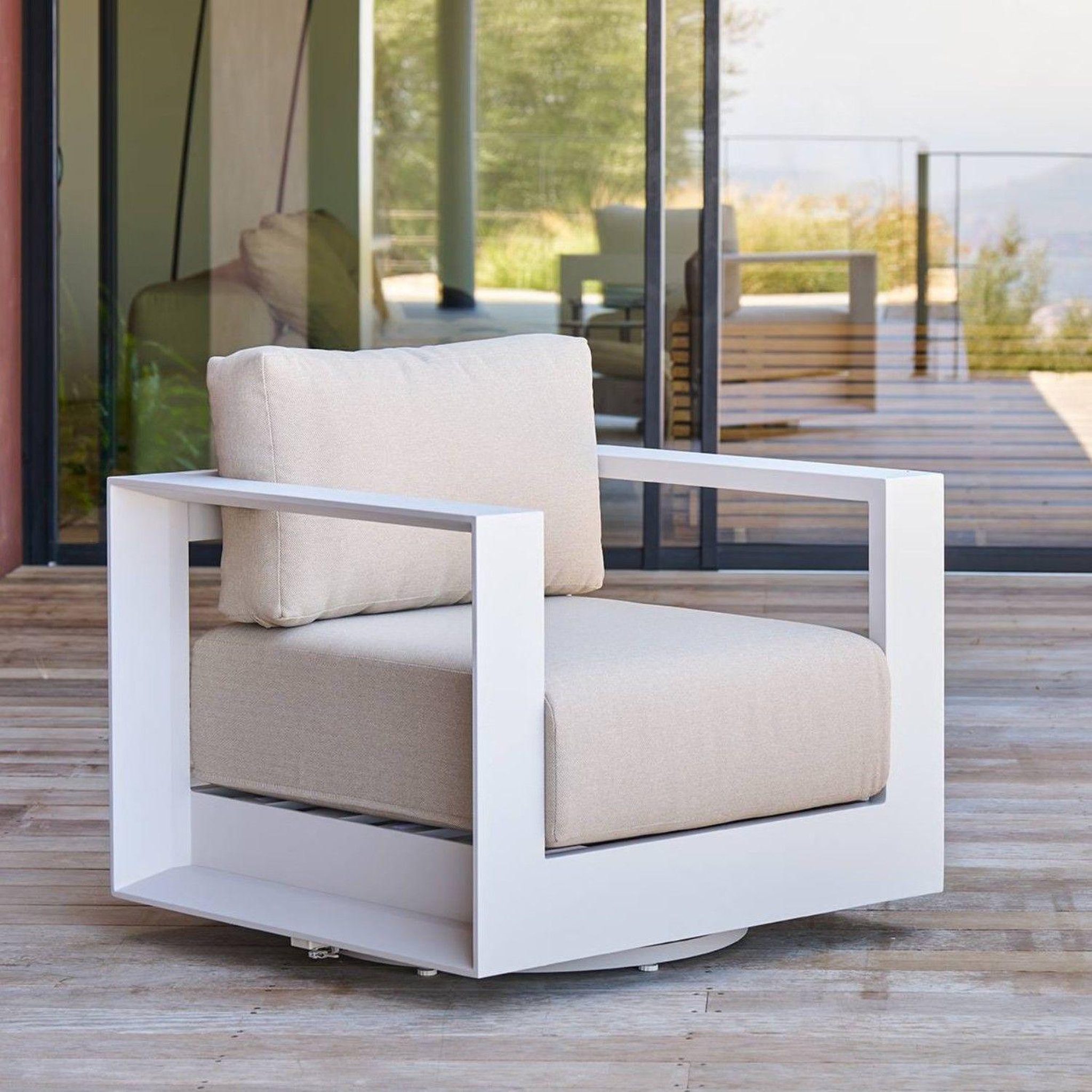 Voir la diapositive 2 : HESPERIDE Fauteuil de salon de jardin rotatif allure