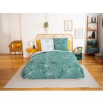 Home collection Parure housse de couette 100% coton bci adouci 57 fils mig - tilda. Coloris disponibles : Vert