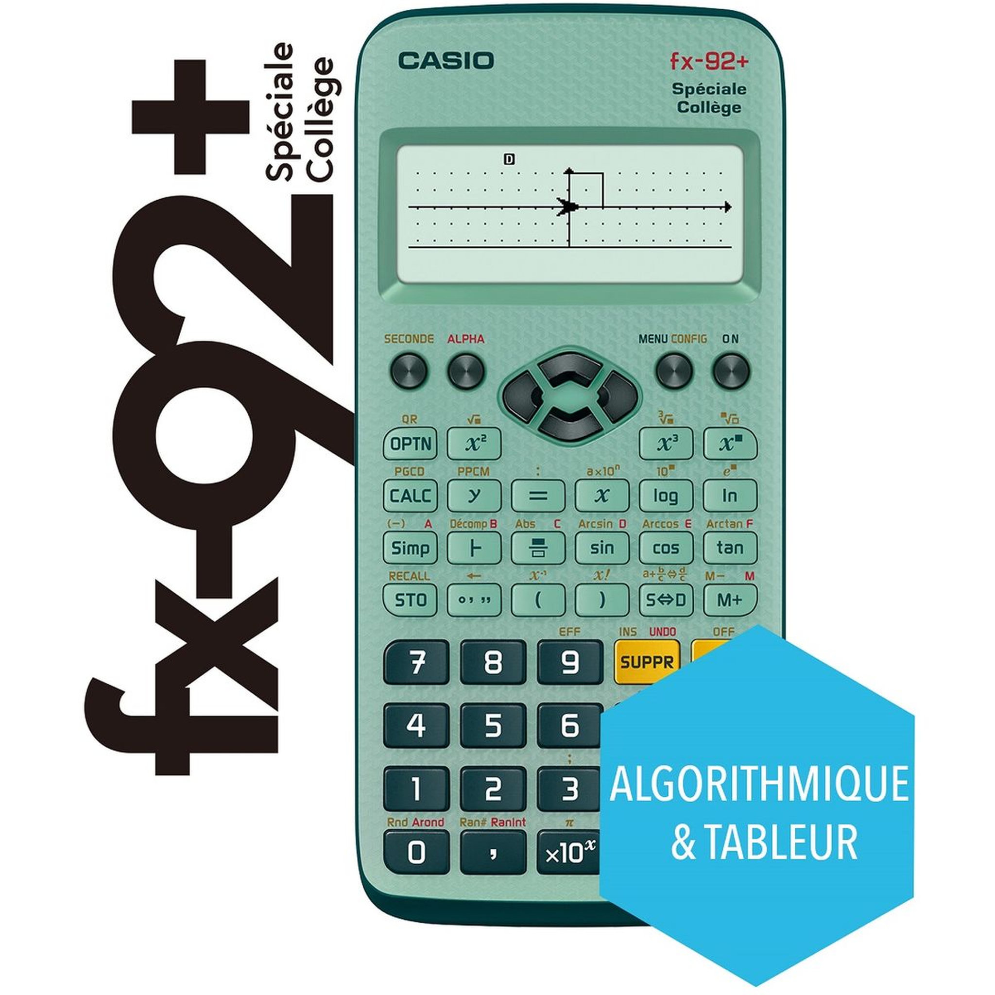 Voir la diapositive 2 : CASIO Calculatrice scientifique spéciale collège Fx-92+ 