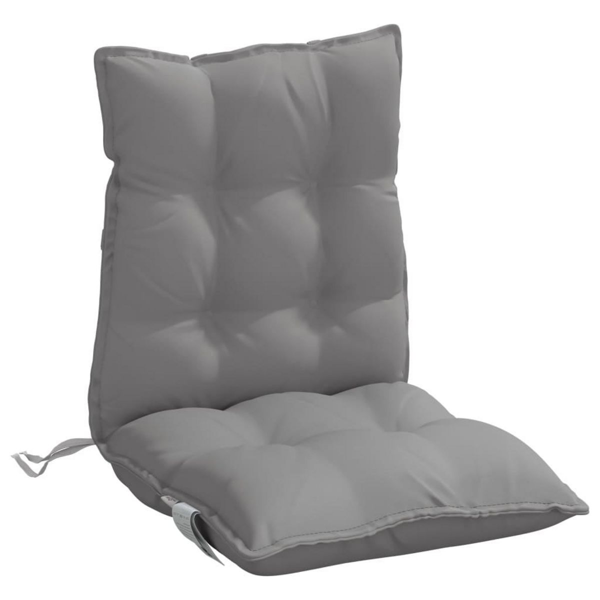 VIDAXL Coussins de chaise a dossier bas lot de 4 gris tissu oxford