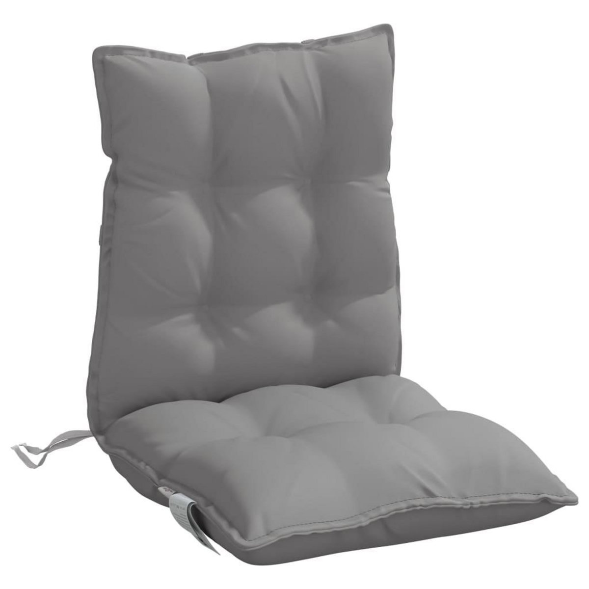 VIDAXL Coussins de chaise a dossier bas lot de 4 gris tissu oxford