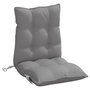 Voir la diapositive 5 : VIDAXL Coussins de chaise a dossier bas lot de 4 gris tissu oxford