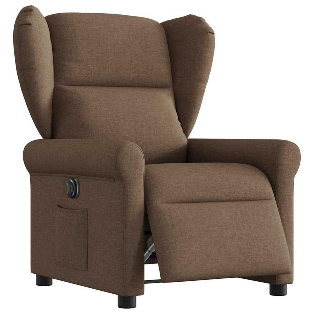 VIDAXL Fauteuil inclinable electrique Marron Tissu