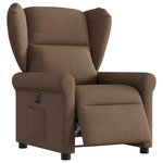 VIDAXL Fauteuil inclinable electrique Marron Tissu