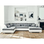 Voir la diapositive 5 : LISA DESIGN Vermont - canapé panoramique d'angle gauche - 7 places - convertible - en simili et tissu