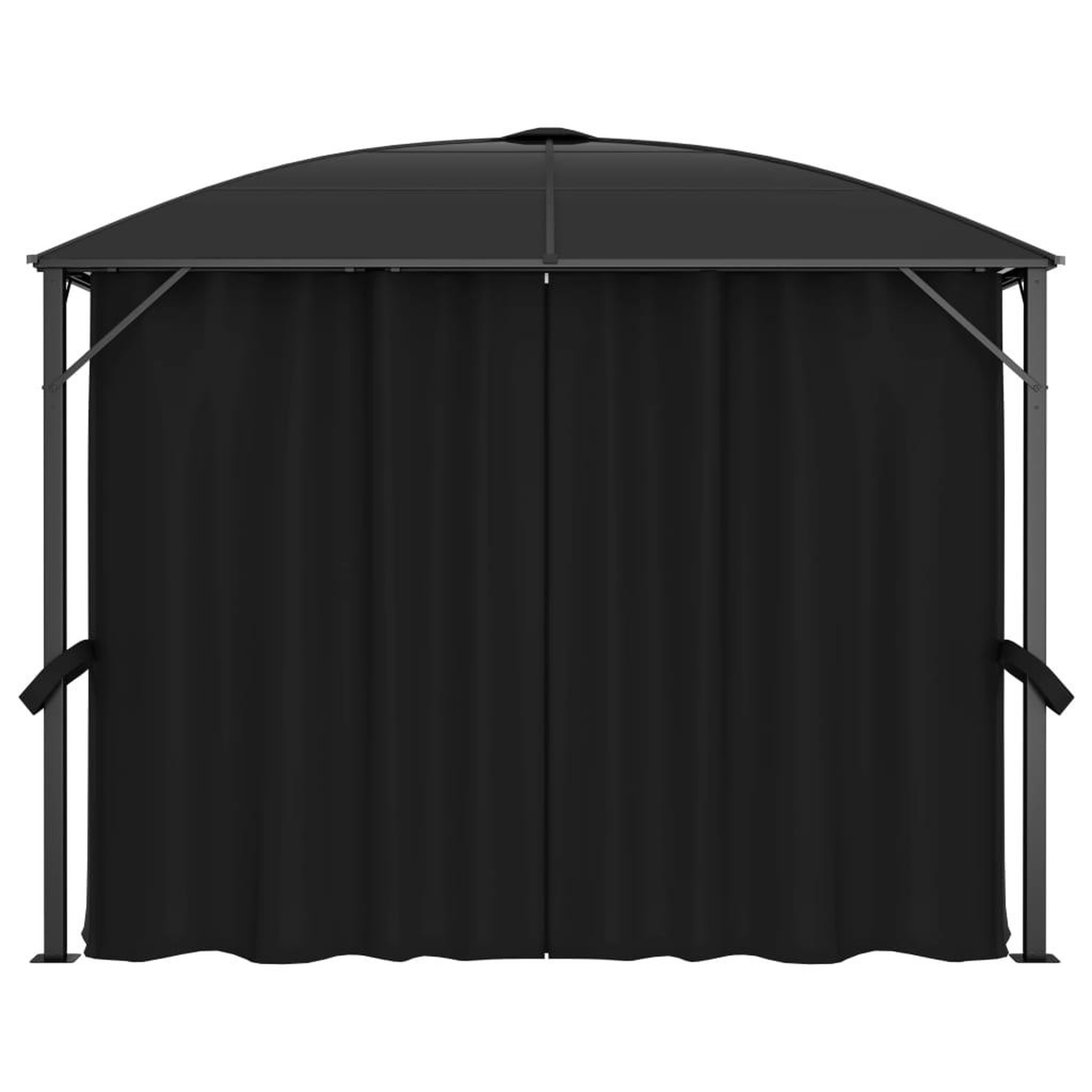 Voir la diapositive 2 : VIDAXL Tonnelle avec rideaux 300x300x265 cm Anthracite