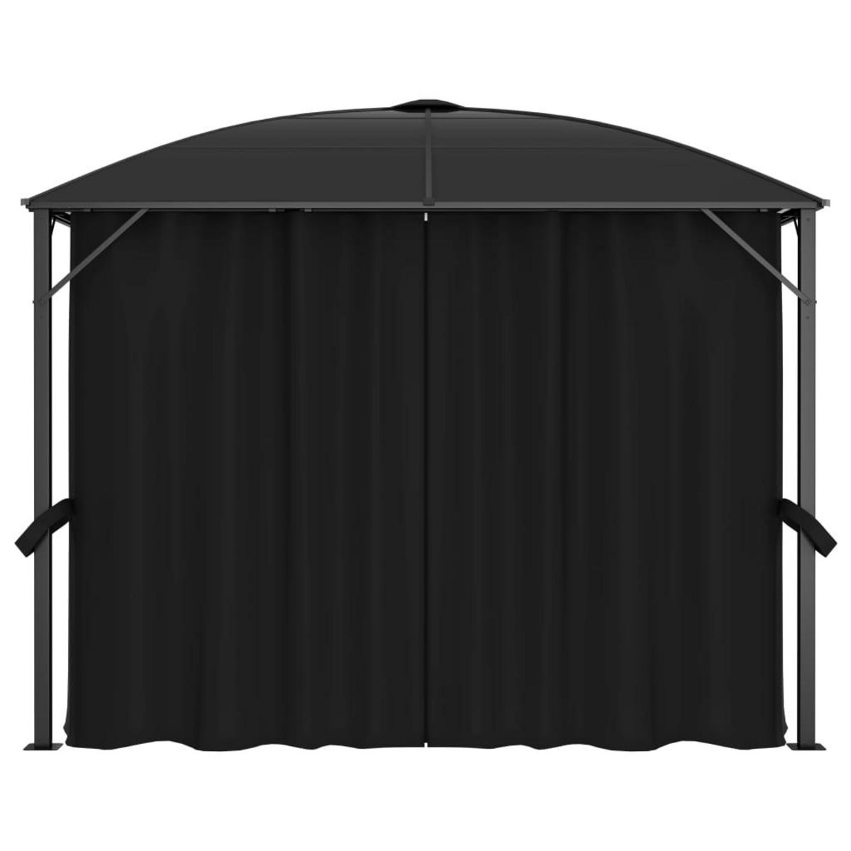 VIDAXL Tonnelle avec rideaux 300x300x265 cm Anthracite