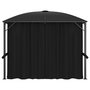 Voir la diapositive 2 : VIDAXL Tonnelle avec rideaux 300x300x265 cm Anthracite