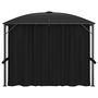 Voir la diapositive 2 : VIDAXL Tonnelle avec rideaux 300x300x265 cm Anthracite