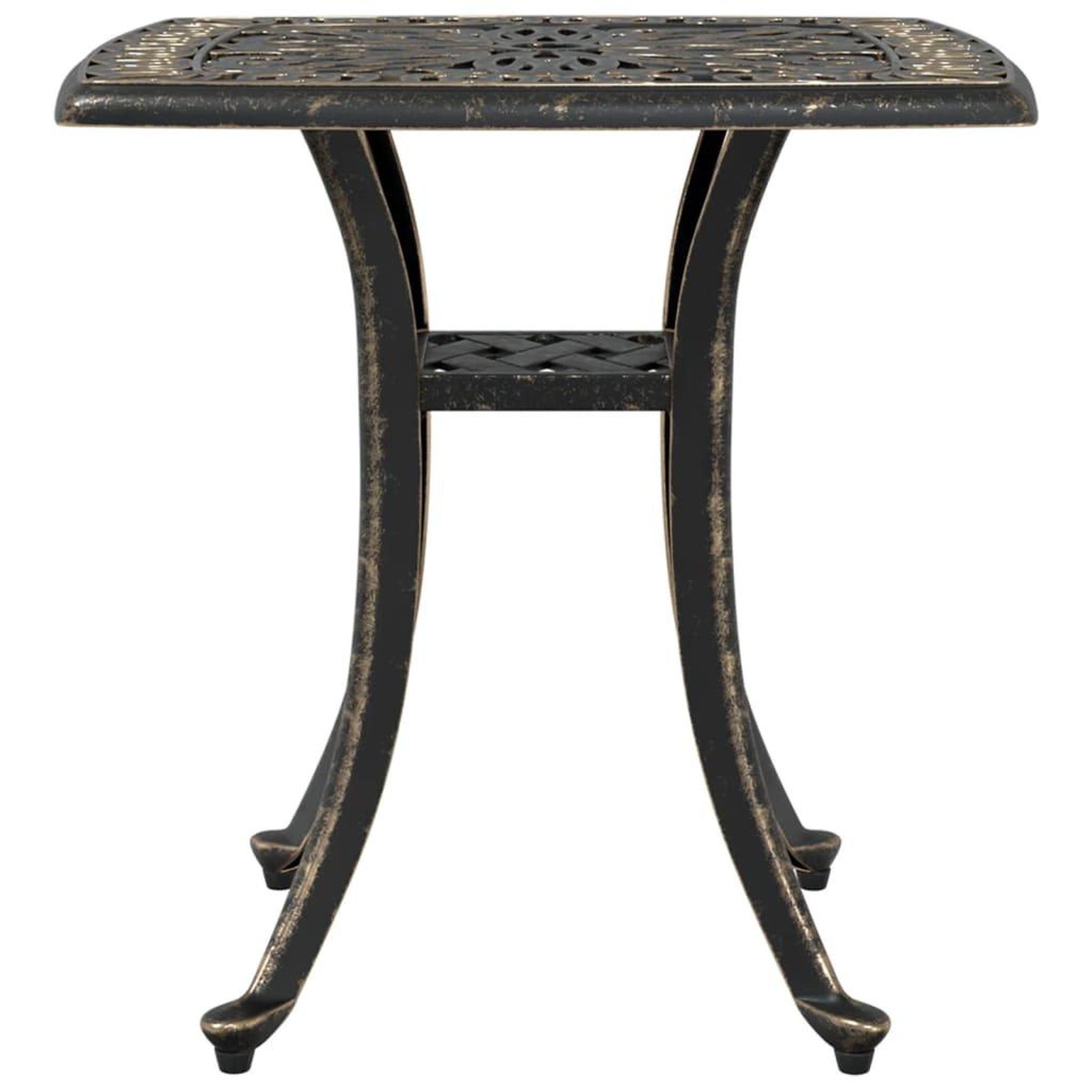 Voir la diapositive 5 : VIDAXL Table de jardin bronze 53x53x53 cm aluminium coule
