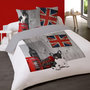 Voir la diapositive 1 : Dourev Housse de couette 240x220 DOG IN LONDON + 2 taies 100% coton