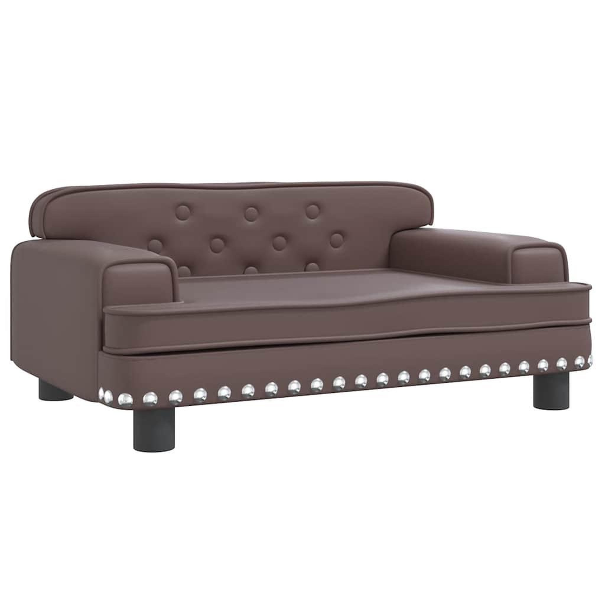 Voir la diapositive 2 : VIDAXL Lit pour chien marron 70x45x30 cm similicuir
