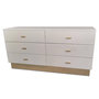 Voir la diapositive 3 : Paris Prix Commode 6 Tiroirs Design  Tazea  160cm Taupe