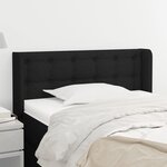 VIDAXL Tete de lit avec oreilles Noir 103x16x78/88 cm Tissu