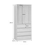 Voir la diapositive 3 : SWEEEK Module dressing avec 4 tiroirs et 1 penderie blanc. panneaux stratifiés